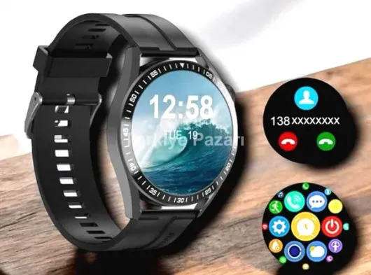 NFC ve Kablosuz Şarjlı Akıllı Saat EKG, Nabız & Spor Modları ile iOS ve Android Uyumlu
