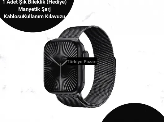 SQ-16 Mini Series 10 Akıllı Saat – 3 Kordon + Hediye Bileklik