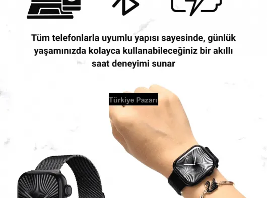 SQ-16 Mini Series 10 Akıllı Saat – 3 Kordon + Hediye Bileklik