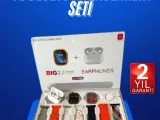Yeni Nesil 7 Kordonlu Arama Bildirim Özellikli Kulaklık Hediyeli Akıllı Saat