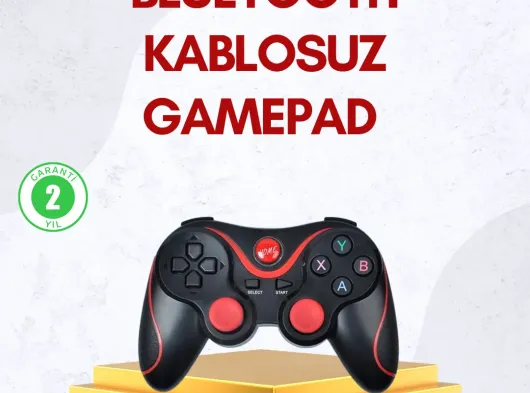 Ergonomik Tasarımlı Kablosuz Bluetooth Gamepad Titreşimli