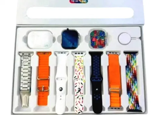 Akıllı Saat ve Air Pro Kulaklık 7 Kordonlu Çok Fonksiyonlu İkili Set