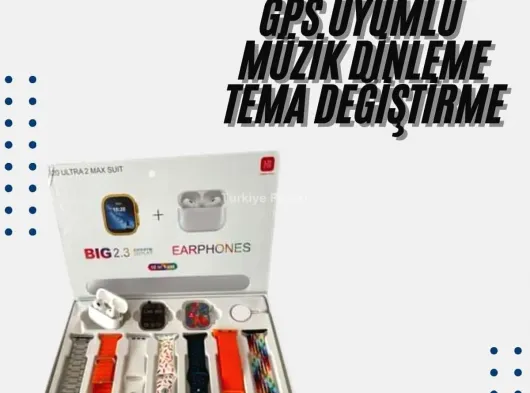 9 Ultra Akıllı Saat 49mm 2inç Ekran 7 Kordonlu ve Bluetooth Kulaklık