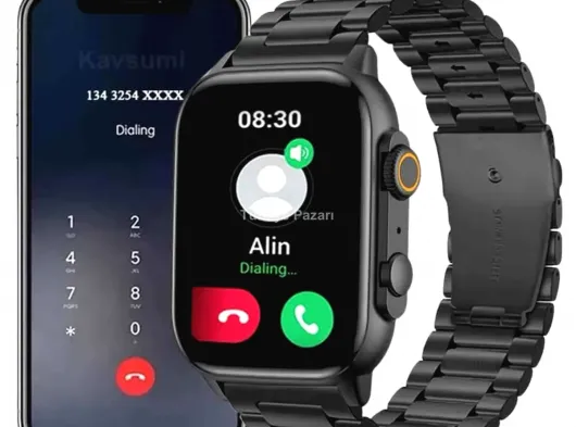 Akıllı Saat Arama Konuşma GPS ve NFC Özelliği 3 Kordonlu Amoled Ekran