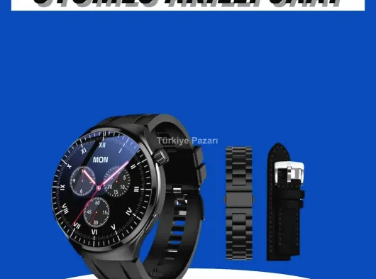 Akıllı Saat Yeni Nesil Android ve İOS Uyumlu Titreşim Modlu Alarm Kronometre