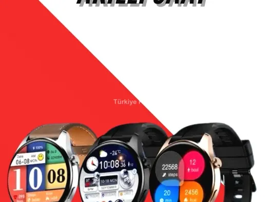 Akıllı Saat 1.5 Inç Amoled Ekran Çift Kordonlu GPS NFC Uyumlu