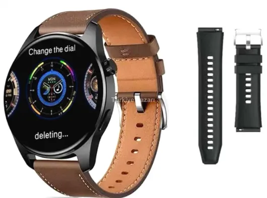 Akıllı Saat 1.5 Inç Amoled Ekran Çift Kordonlu GPS NFC Uyumlu