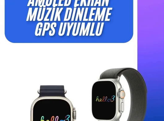 Yeni Nesil 3 Kordonlu Kol Saati 49 MM Amoled Ekran Akıllı Saat