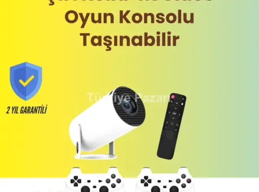 TÇift Kollu Tasarımlı Kablosuz Projeksiyon – 4K, 10.000 Oyun ve Smart App Desteği