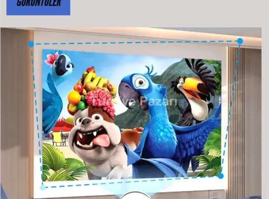 TÇift Kollu Tasarımlı Kablosuz Projeksiyon – 4K, 10.000 Oyun ve Smart App Desteği