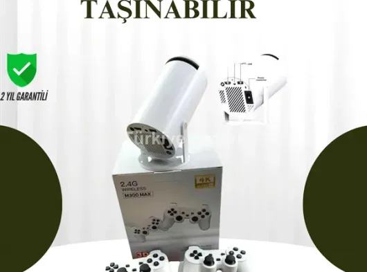 Portatif 4K Projeksiyon – 4.000 Uygulama, Kablosuz Yansıtma ve Bluetooth 5.0