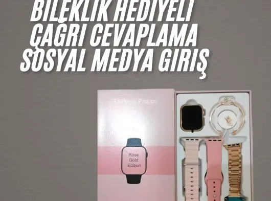 Yeni Nesil Kadın Akıllı Saat Rose Gold Android ve İos Uyumlu