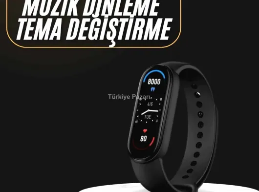 Akıllı Bileklik Android ve İOS Uyumlu Bildirim ve Çağrı Görme Spor Takibi