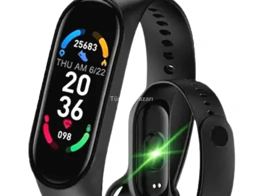 Akıllı Bileklik Android ve İOS Uyumlu Bildirim ve Çağrı Görme Spor Takibi
