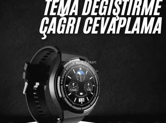 En Çok Tercih Edilen Akıllı Saat Amoled Ekran Nabız Sensörü GPS Uyumlu Adımsayar