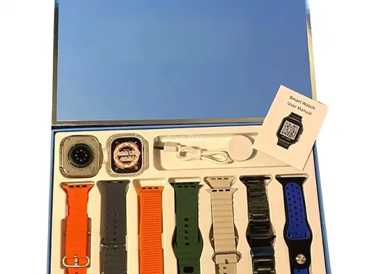 7 Kordonlu Unisex Akıllı Saat Çoklu Kordon Seçeneği Amoled Ekran