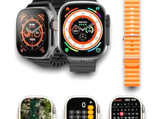 2025 Model Akıllı Saat Çift Kordon Ios Ve Android Arama Cevaplama Sesli Asistan