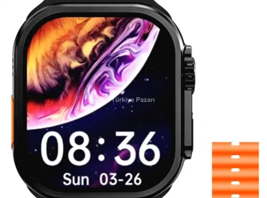 2025 Model Akıllı Saat Çift Kordon Ios Ve Android Arama Cevaplama Sesli Asistan