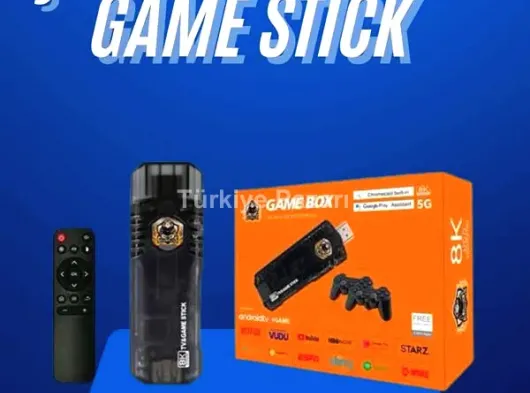 Game Stick Çift Oyun Konsolu Smart TV Game Box 8k Ultra HD 64 Gb
