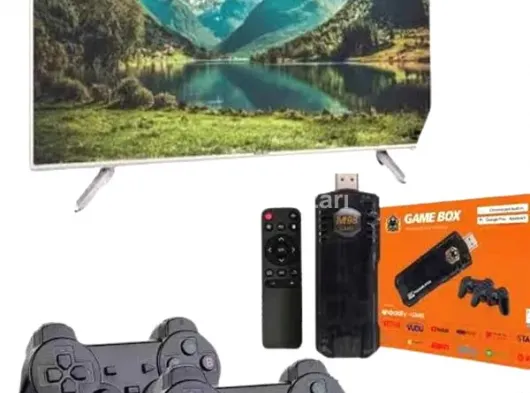 Game Stick Çift Oyun Konsolu Smart TV Game Box 8k Ultra HD 64 Gb
