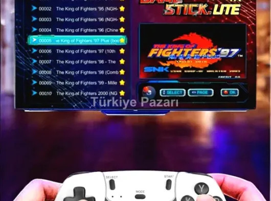 Joystick Çift Kollu Oyun Kolu Retro Oyun Yüksek Çözünürlüklü 3D Game