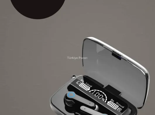 Dijital Göstergeli Powerbank Kulaklık ve 7 Kordonlu Yeni Nesil Akıllı Saat Amoled Ekran
