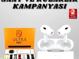 7 Kordonlu Akıllı Saat Ve Yeni Nesil Kulaklık Dokunmatik Ekran Android ve İOS Uyumlu