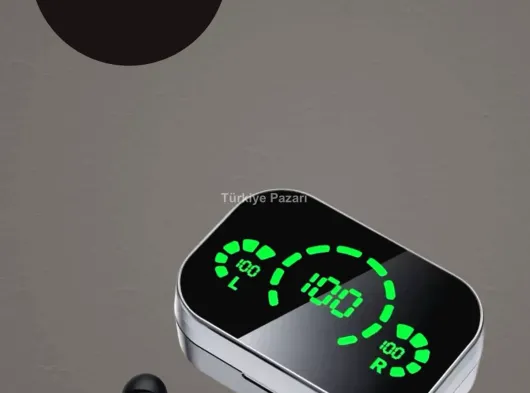 7 Kordonlu Akıllı Saat Ve Aynalı Bluetooth Kulaklık Powerbank Dijital Göstergeli