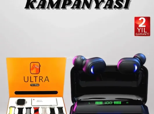 Yeni Nesil Akıllı Saat ve Bluetooth Kulaklık Kampanyası Android Ve İOS Uyumlu Uyku ve Sağlık Takibi
