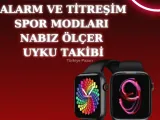Akıllı Saat Yeni Nesil Android ve İOS Uyumlu Titreşim Modlu Alarm Kronometre