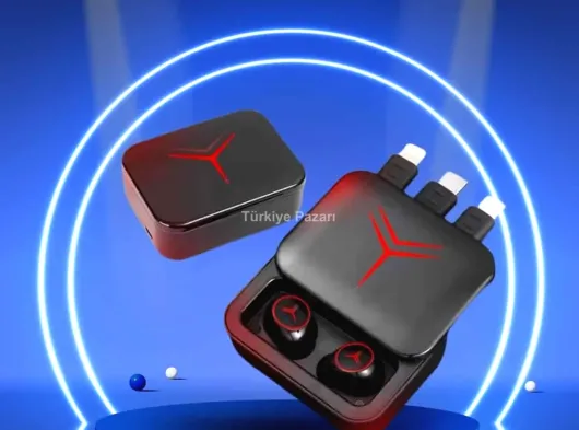 Powerbank Özellikli Bluetooth Kulaklık ve Nabız Ölçer Akıllı Saat Bileklik Hediyeli
