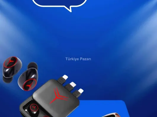 Powerbank Özellikli Bluetooth Kulaklık ve Nabız Ölçer Akıllı Saat Bileklik Hediyeli