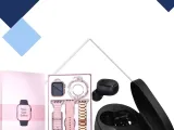 Nabız Ölçer Hediye Bileklikli Akıllı Saat ve Dijital Göstergeli Bluetooth Kulaklık Çoklu Şarj Girişi