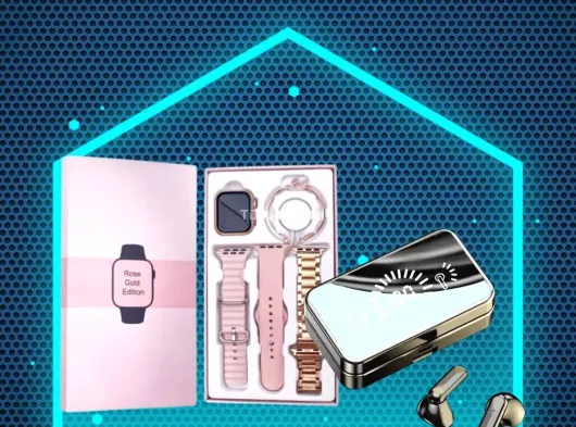 Bileklikli Amoled Ekran Akıllı Saat ve Dijital Göstergeli Kablosuz Bluetooth Kulaklık ANC/ ENC