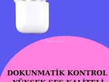 3 Kordonlu Dokunmatik Ekran Akıllı Saat ve 2.Nesil Kablosuz Bluetooth Kulaklık ANC/ENC