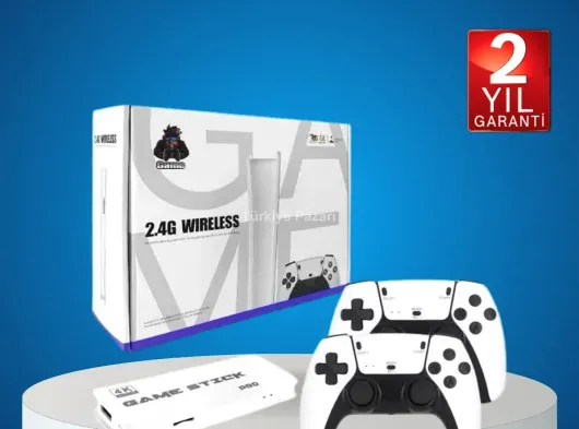 2.4 GHZ Oyun Konsolu Çift Konsol 4K Ultra Hd Game Stick