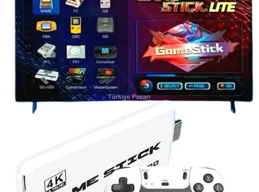 2.4 GHZ Oyun Konsolu Çift Konsol 4K Ultra Hd Game Stick