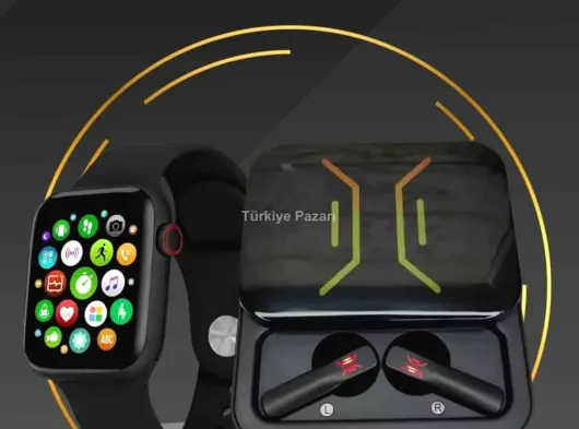 Bluetooth Bağlantılı Kablosuz Kulaklık ve Yeni Nesil Akıllı Saat 5.0 Bluetooth