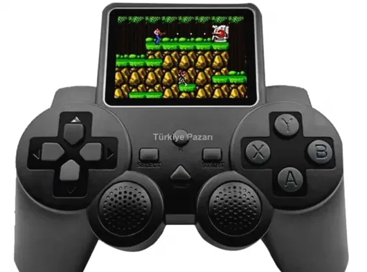 2.4 İnç Ekran 520 Oyunlu Retro Temalı Kablosuz Oyun Kolu El Atarisi