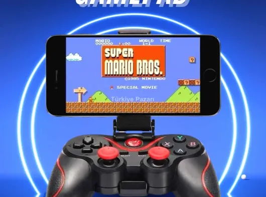 Joystik Gamepad Bluetooth Telefon Tutucu Oyun Kolu Telefon Android Uyumlu