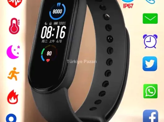 Akıllı Bileklik Fitness ve Sağlık İçin Akıllı Bileklik Adım Sayar, Kalp Atışı, Uyku İzleme