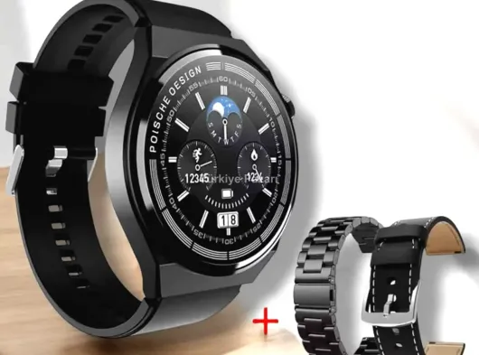 Akıllı Saat Sağlık ve Fitness Takibi Bluetooth Bağlantılı Dokunmatik Ekran