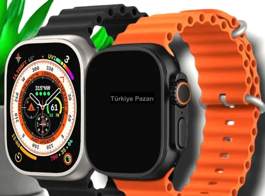 Suya ve Toza Dayanıklı 45 MM Akıllı Saat Bildirim ve Cevapsız Çağrı Görüntüleme