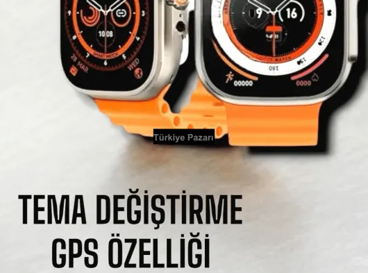 Suya ve Toza Dayanıklı 45 MM Akıllı Saat Bildirim ve Cevapsız Çağrı Görüntüleme