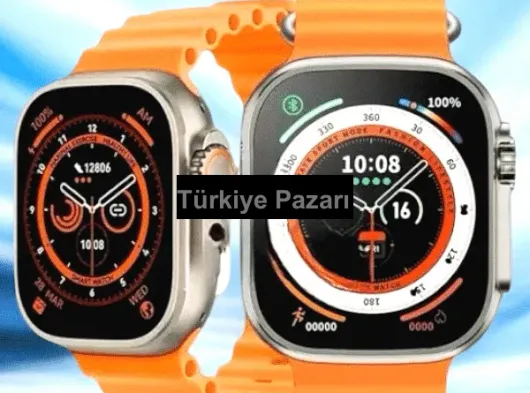 Yeni Nesil Ultra Akıllı Saat Titreşimli, Uyku & Sağlık Takibi, Çift Kordon