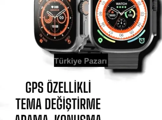 Yeni Nesil Ultra Akıllı Saat Titreşimli, Uyku & Sağlık Takibi, Çift Kordon