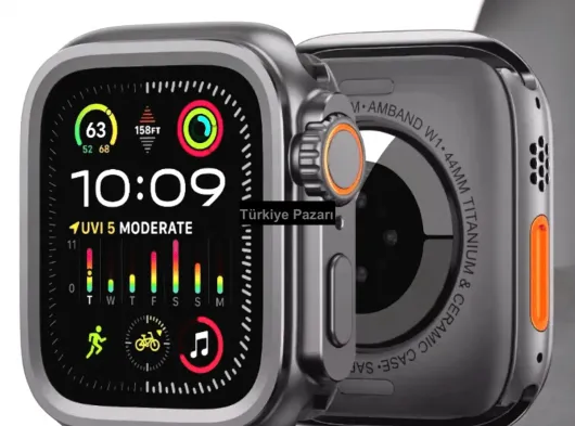 45 MM Gri Kasa Ultra Akıllı Saat Sesli Görüşme, Sağlık Takibi, Suya Dayanıklı