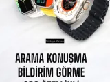 45 MM Gri Kasa Ultra Akıllı Saat Sesli Görüşme, Sağlık Takibi, Suya Dayanıklı
