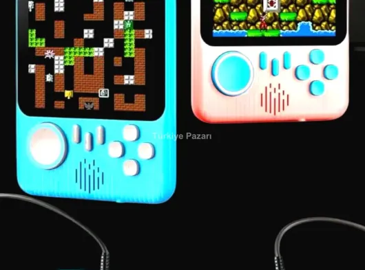 El Atarisi 3.5 inç Ekran Çift Konsol 666 Adet Retro Oyun Gamepad