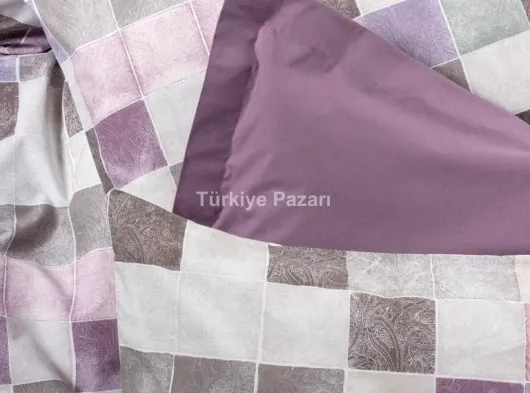 Minimal Çift Kişilik Nevresim Takımı Maro kurusu